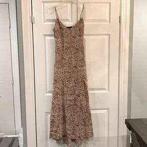 Jessica Simpson leopard Dress NWT, XS, slit on leg, adjustable straps